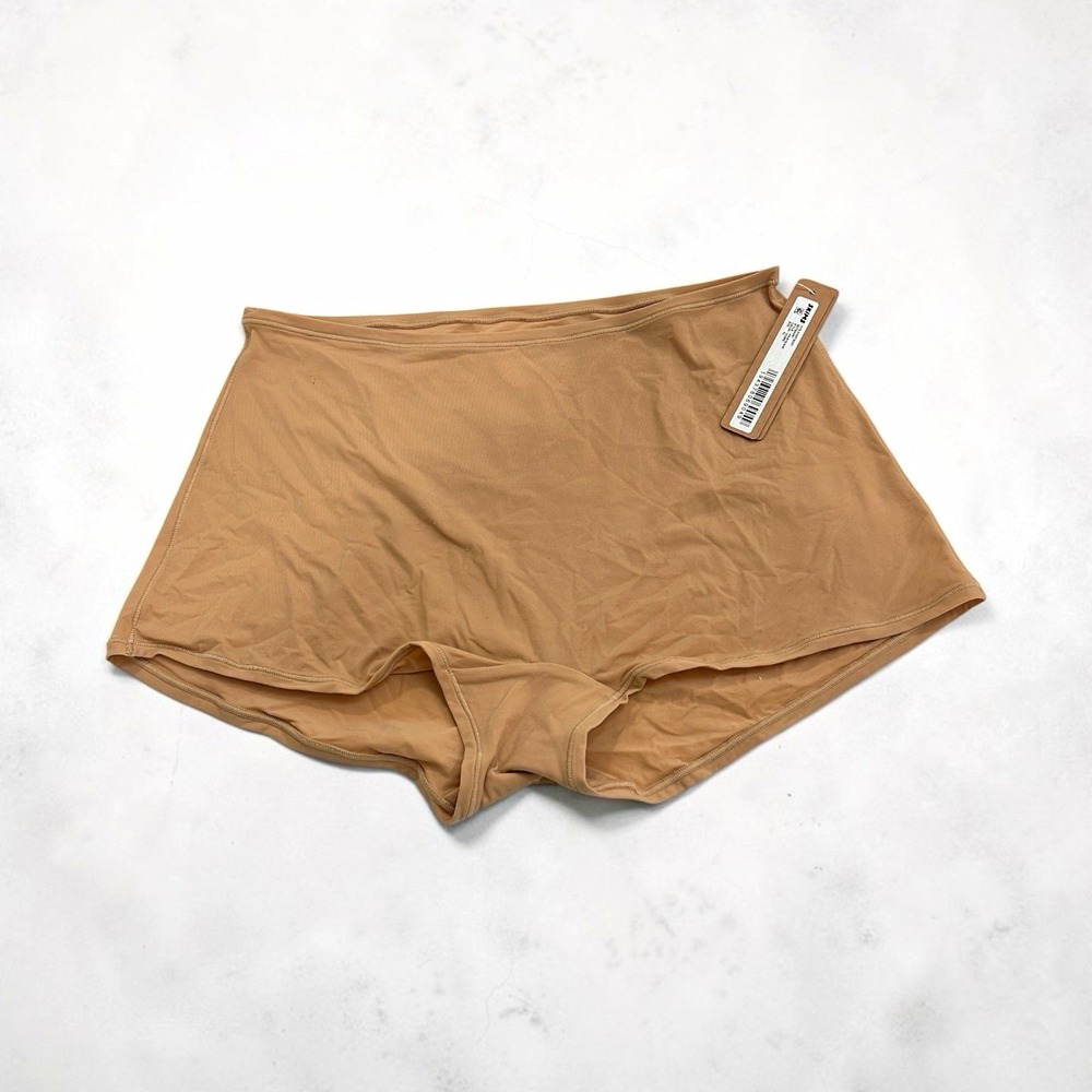 SKIMS Fits Everybody Boyshort Panties XL Ochre Solid Stretch Logo 1 Pack